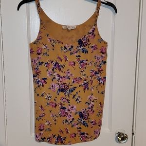 Pink rose spaghetti strap blouse